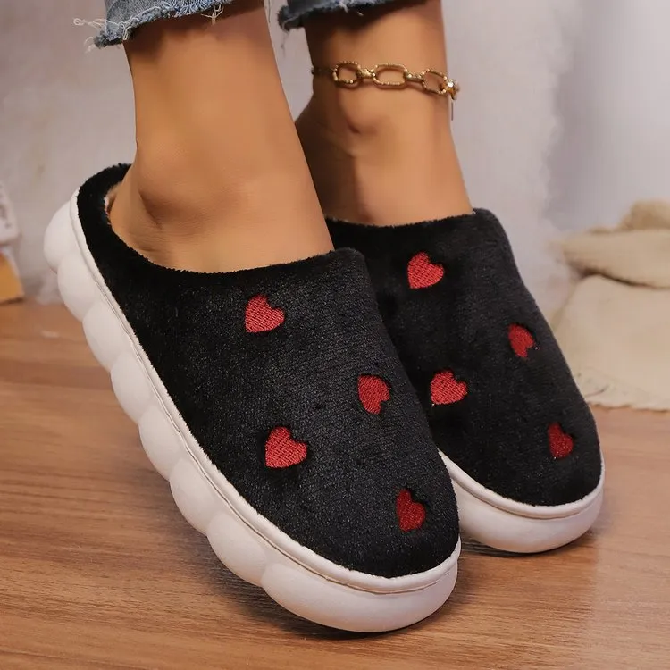 Heart Round Toe Flat Slippers sold by Buddy Love product image thumbnail 5