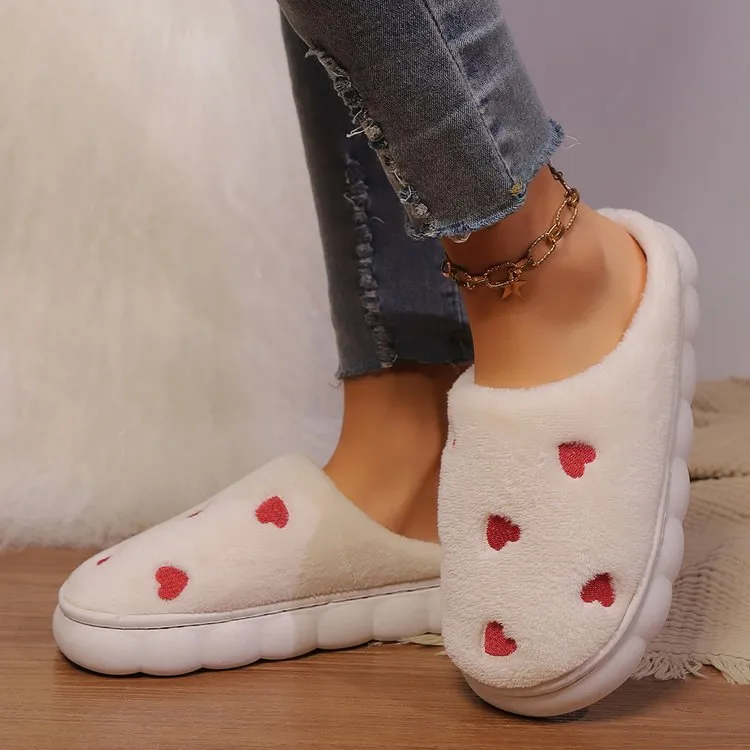 Heart Round Toe Flat Slippers sold by Buddy Love product image thumbnail 3