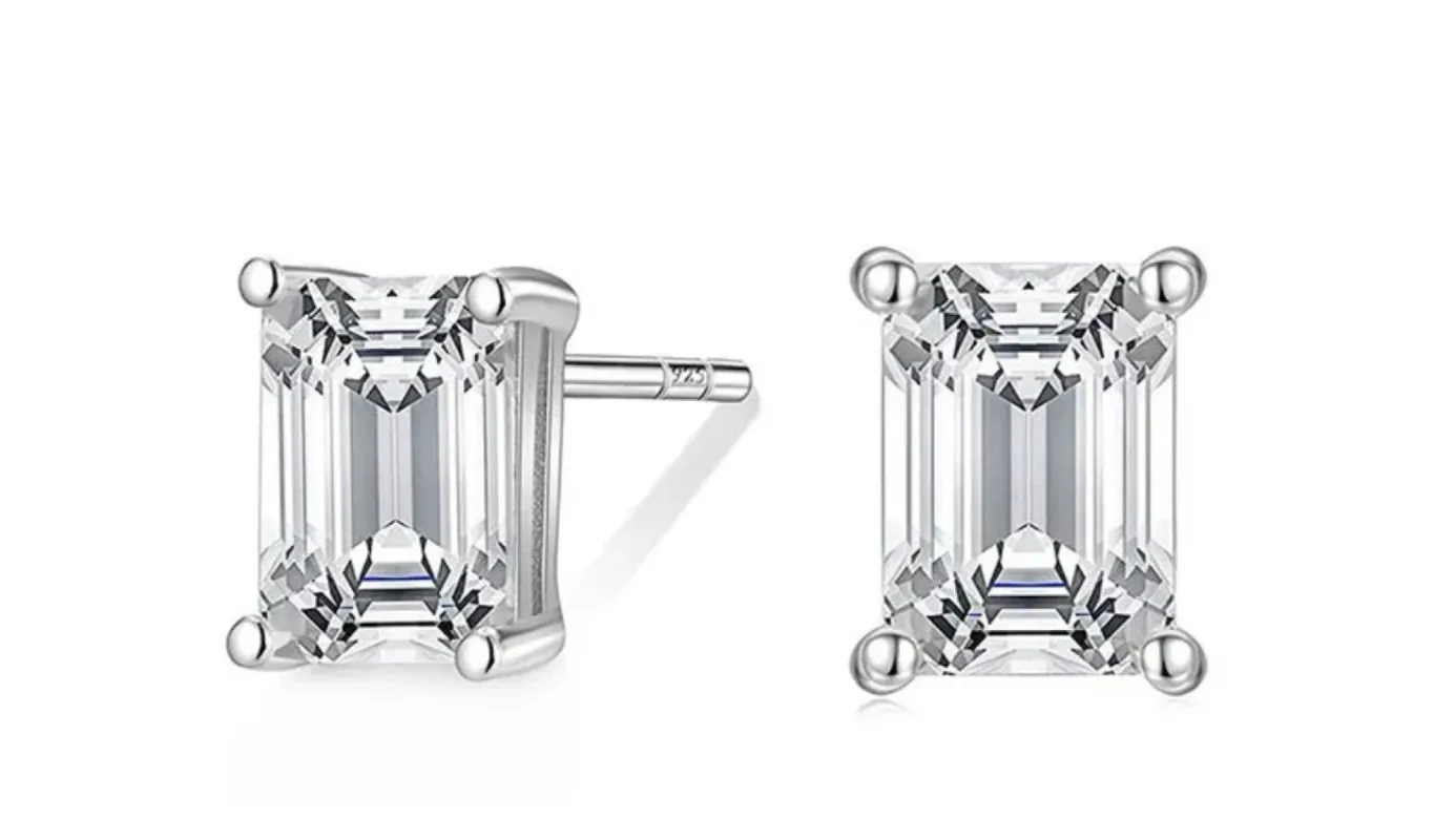 RECTANGLE DIAMOND STUDS sold by Buddy Love