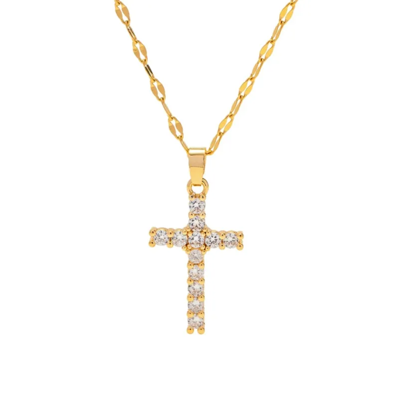 SPARKLE CROSS NECKLACE sold by Buddy Love