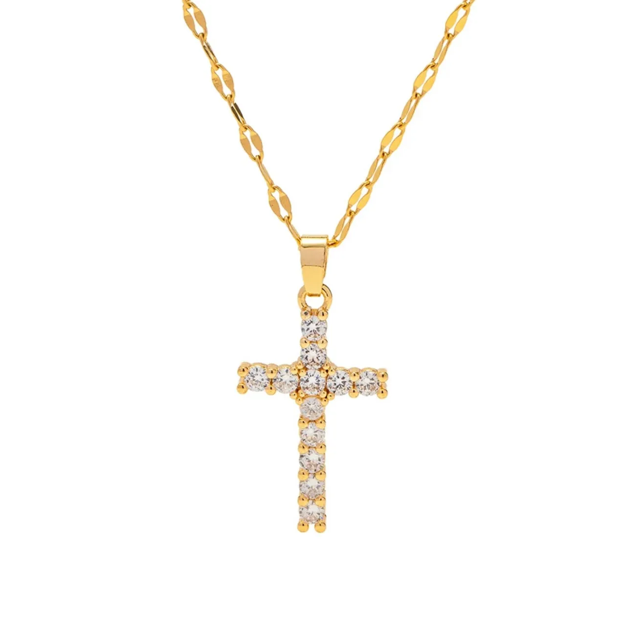 SPARKLE CROSS NECKLACE sold by Buddy Love