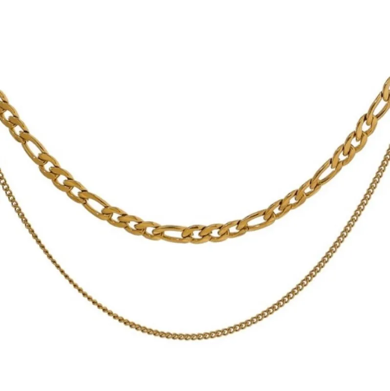 THE LAYERED DAINTY CHAIN NECKLACE sold by Buddy Love