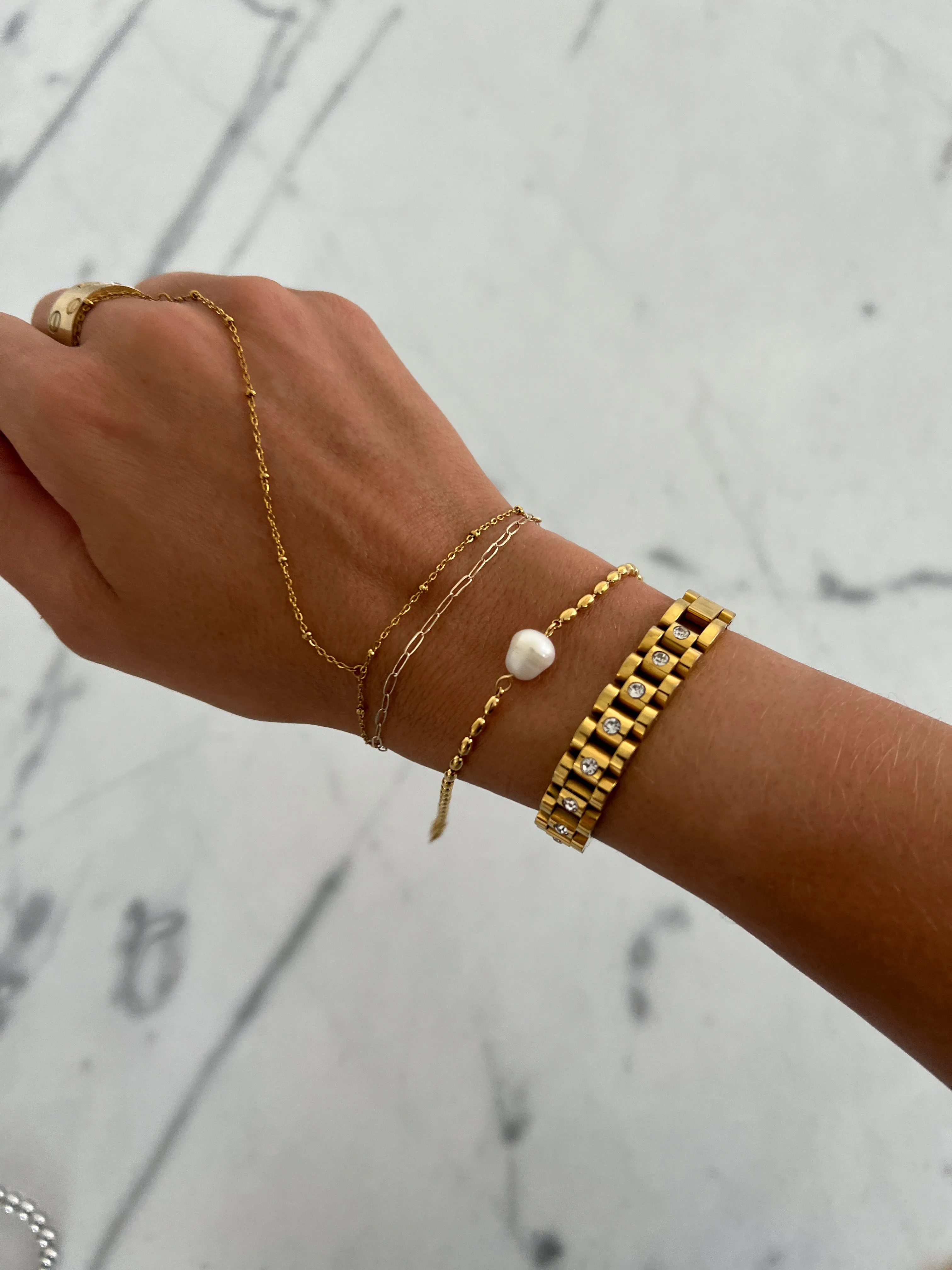 PEARL BEADED BRACELET sold by Buddy Love