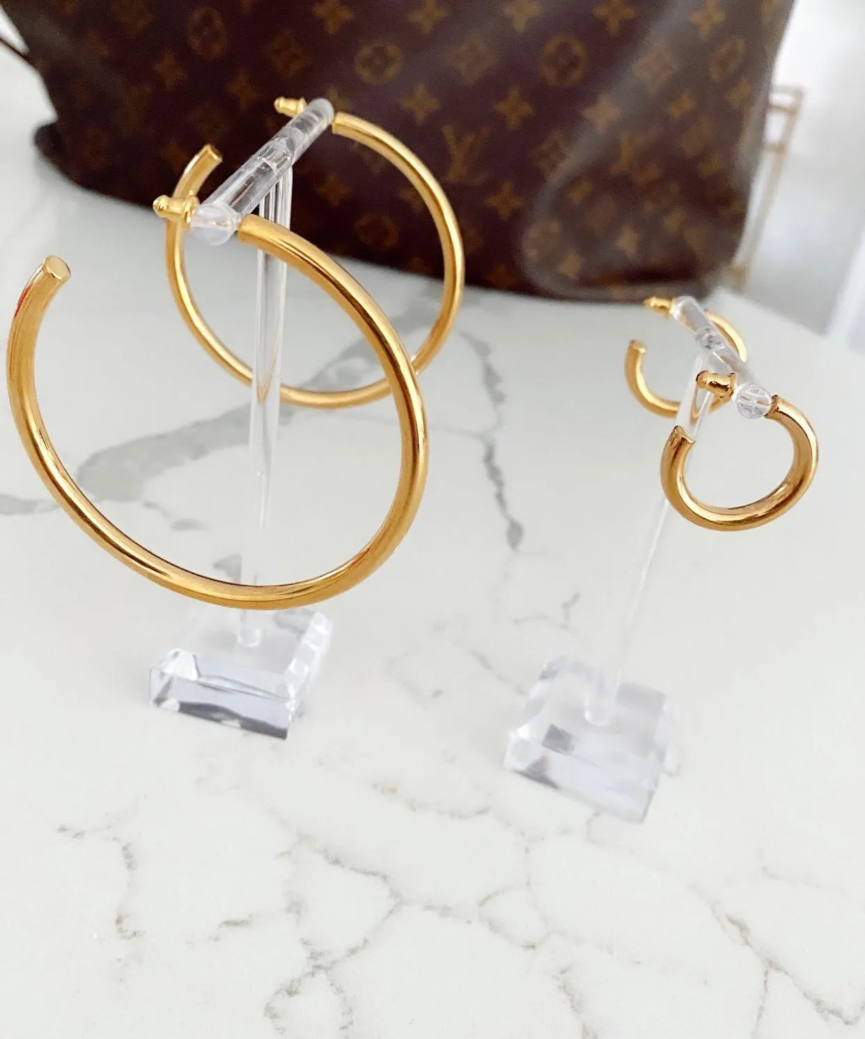 LARGE GOLD HOOPS sold by Buddy Love product image thumbnail 2