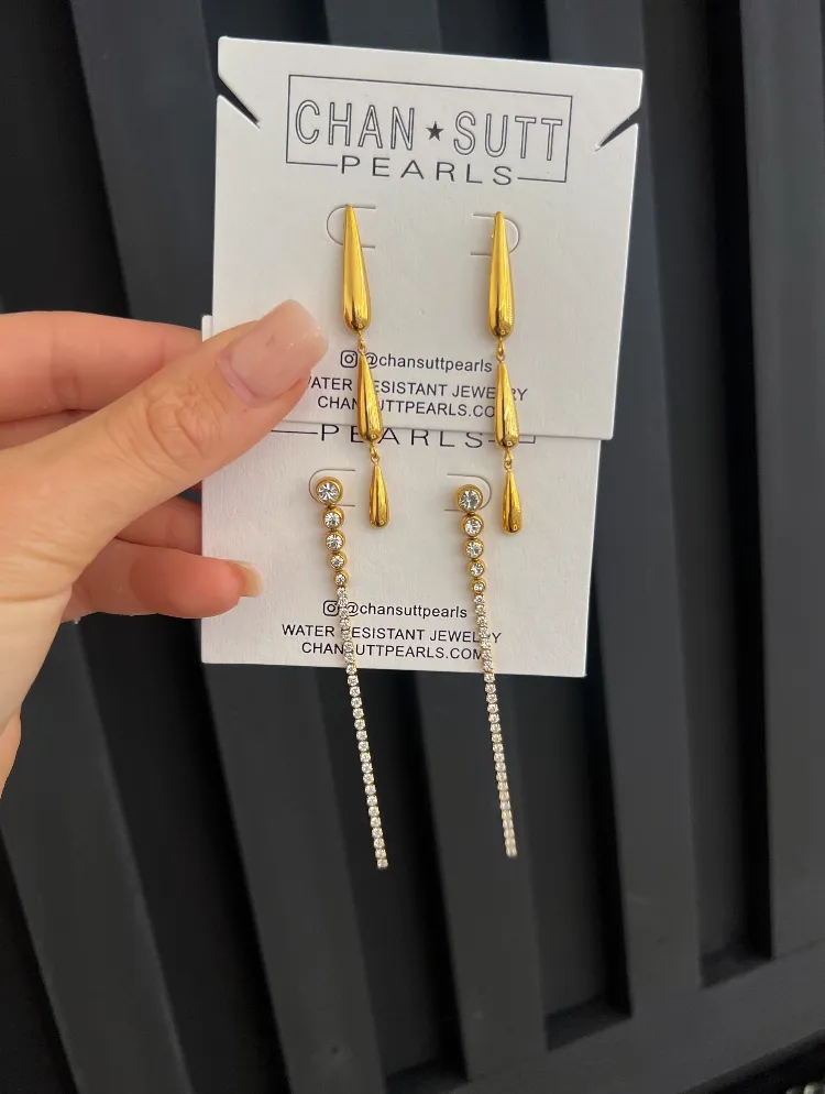 GOLD JORDAN EARRINGS sold by Buddy Love product image thumbnail 2