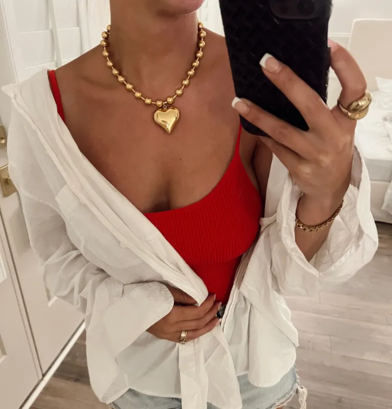 CHUNKY HEART NECKLACE sold by Buddy Love