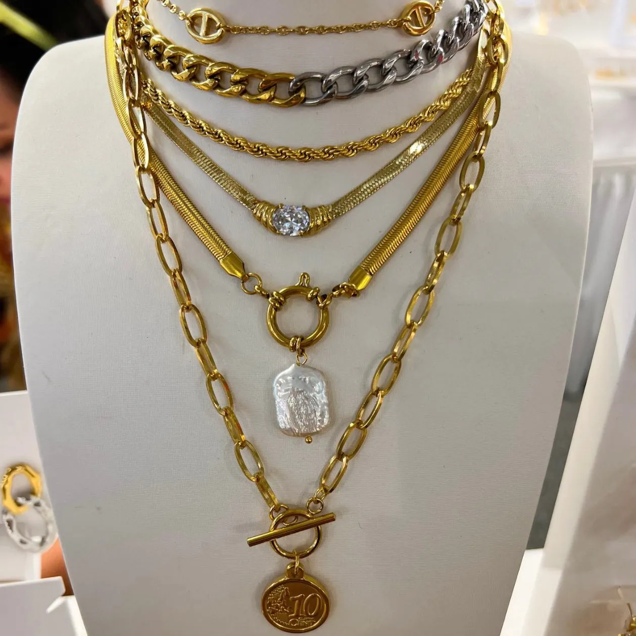 GOLD + SILVER CHAIN NECKLACE sold by Buddy Love product image thumbnail 2