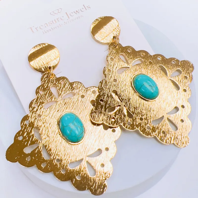 Rombo Turquoise Earring sold by Buddy Love