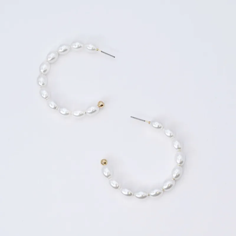 Pearl Chic Hoop Earring sold by Buddy Love