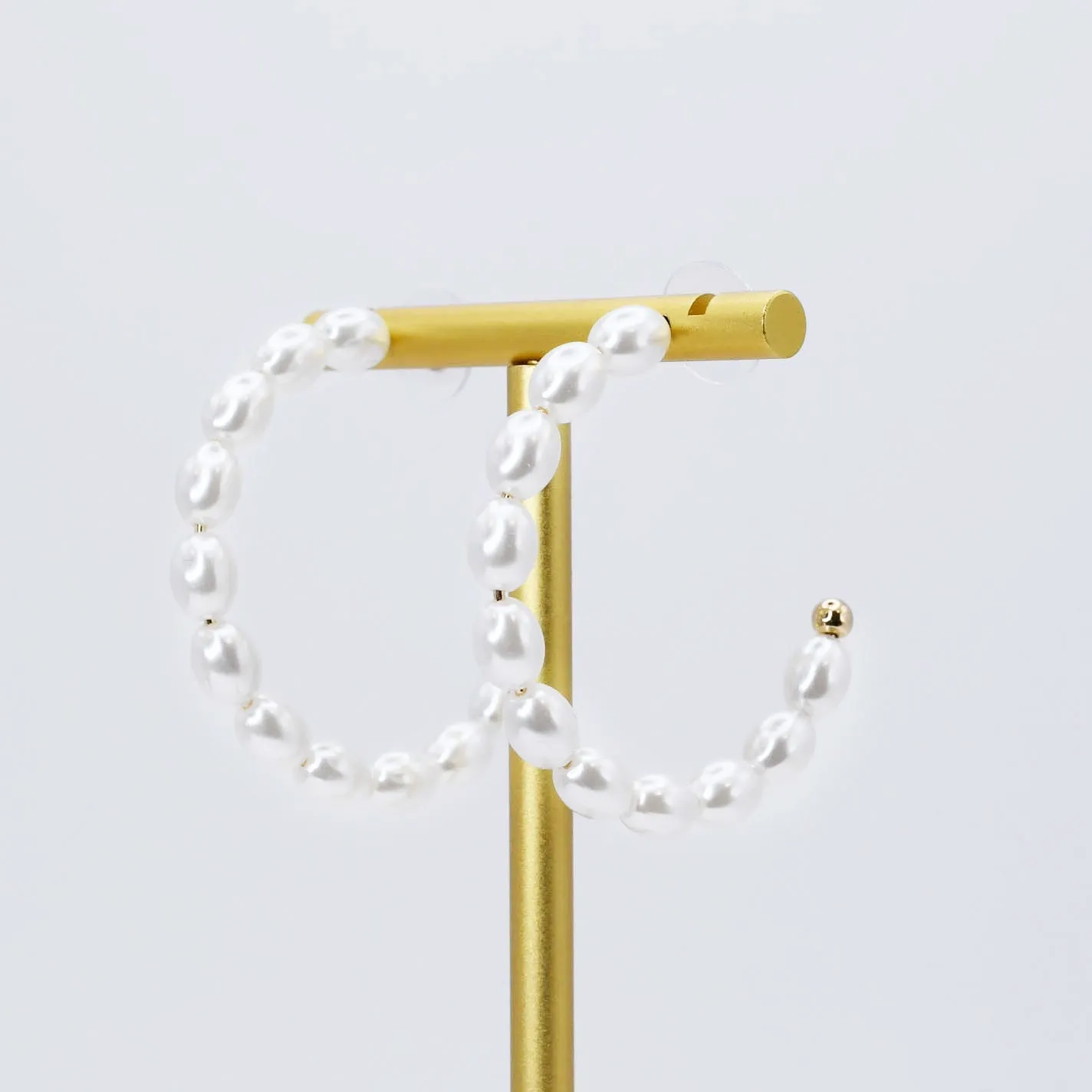 Pearl Chic Hoop Earring sold by Buddy Love product image thumbnail 2