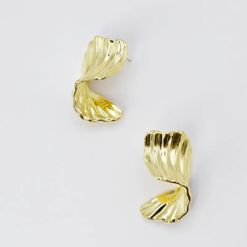 Luxe Leaf Foil Earrings sold by Buddy Love