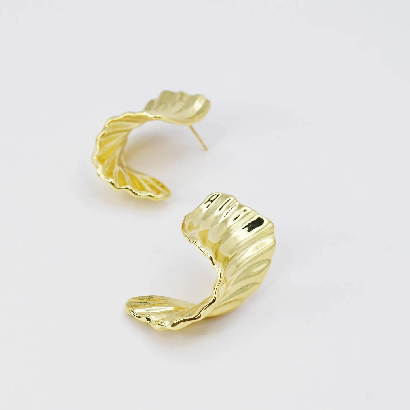 Luxe Leaf Foil Earrings sold by Buddy Love product image thumbnail 3