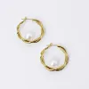 Pearl Embrace Hoop Earrings sold by Buddy Love