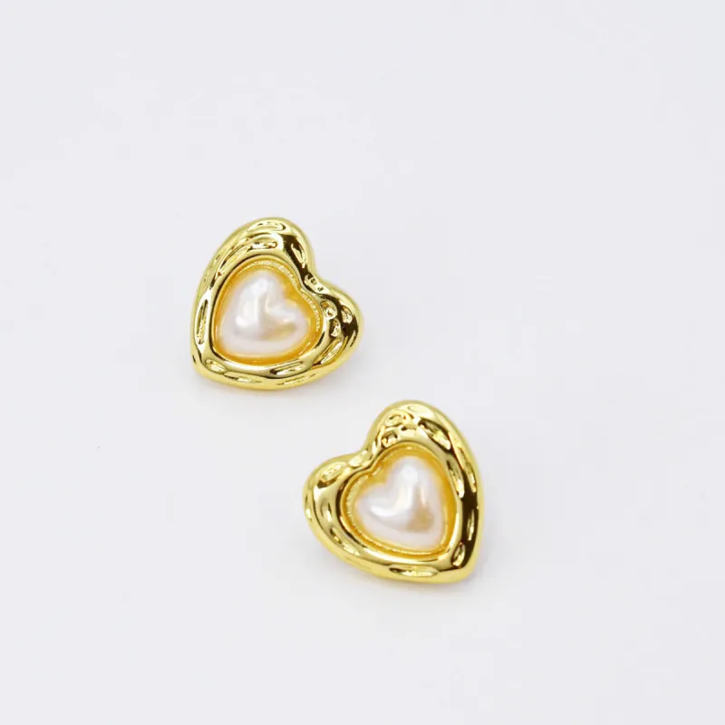 Love Pearl Gold Stud Earring sold by Buddy Love