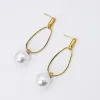Gilded Pearl Drop Earring sold by Buddy Love