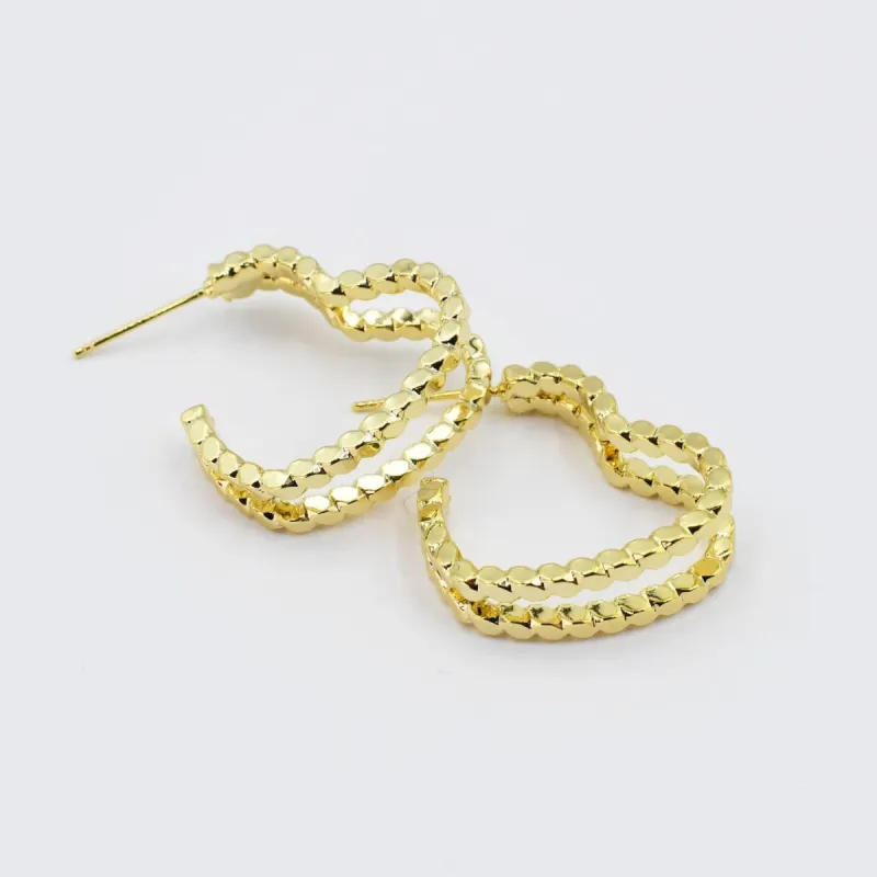Dual Heart Earring sold by Buddy Love