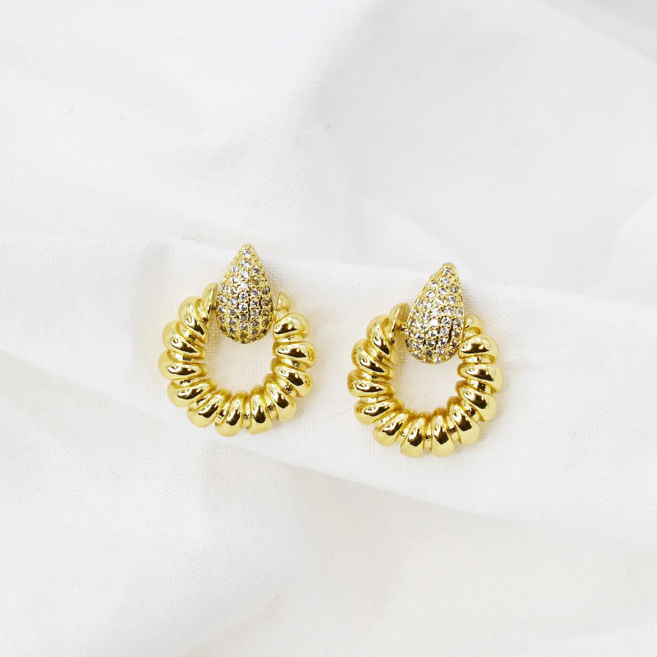 Anabeth Gold Stud Earring sold by Buddy Love product image thumbnail 3