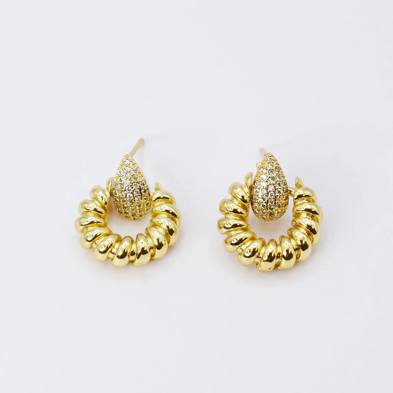 Anabeth Gold Stud Earring sold by Buddy Love product image thumbnail 2