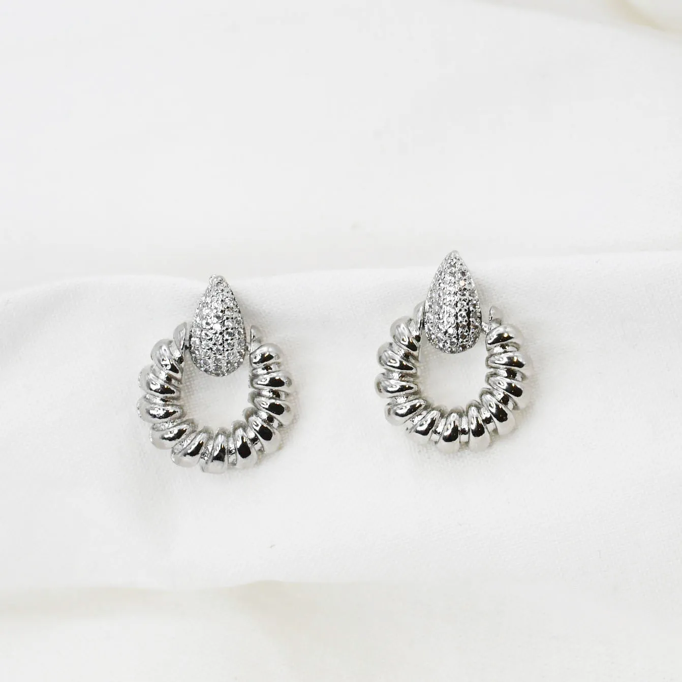 Anabeth Silver Stud Earring sold by Buddy Love product image thumbnail 3