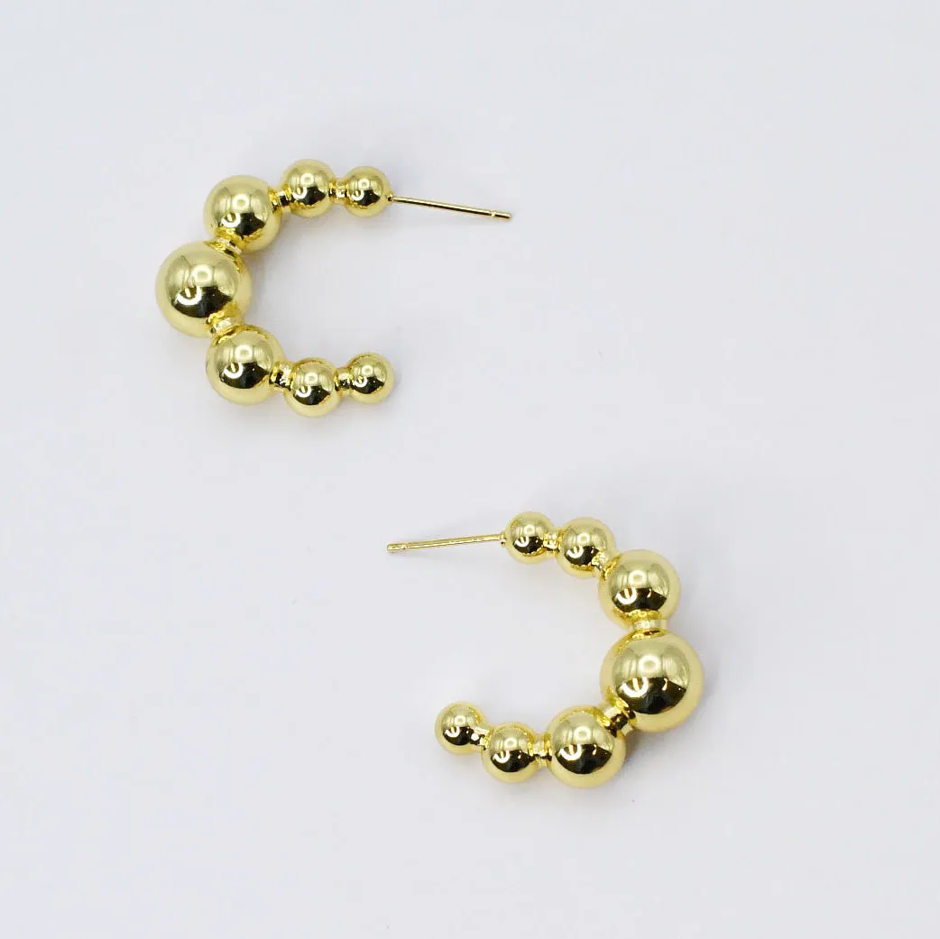 Bubble Hoop Earring Gold sold by Buddy Love product image thumbnail 3