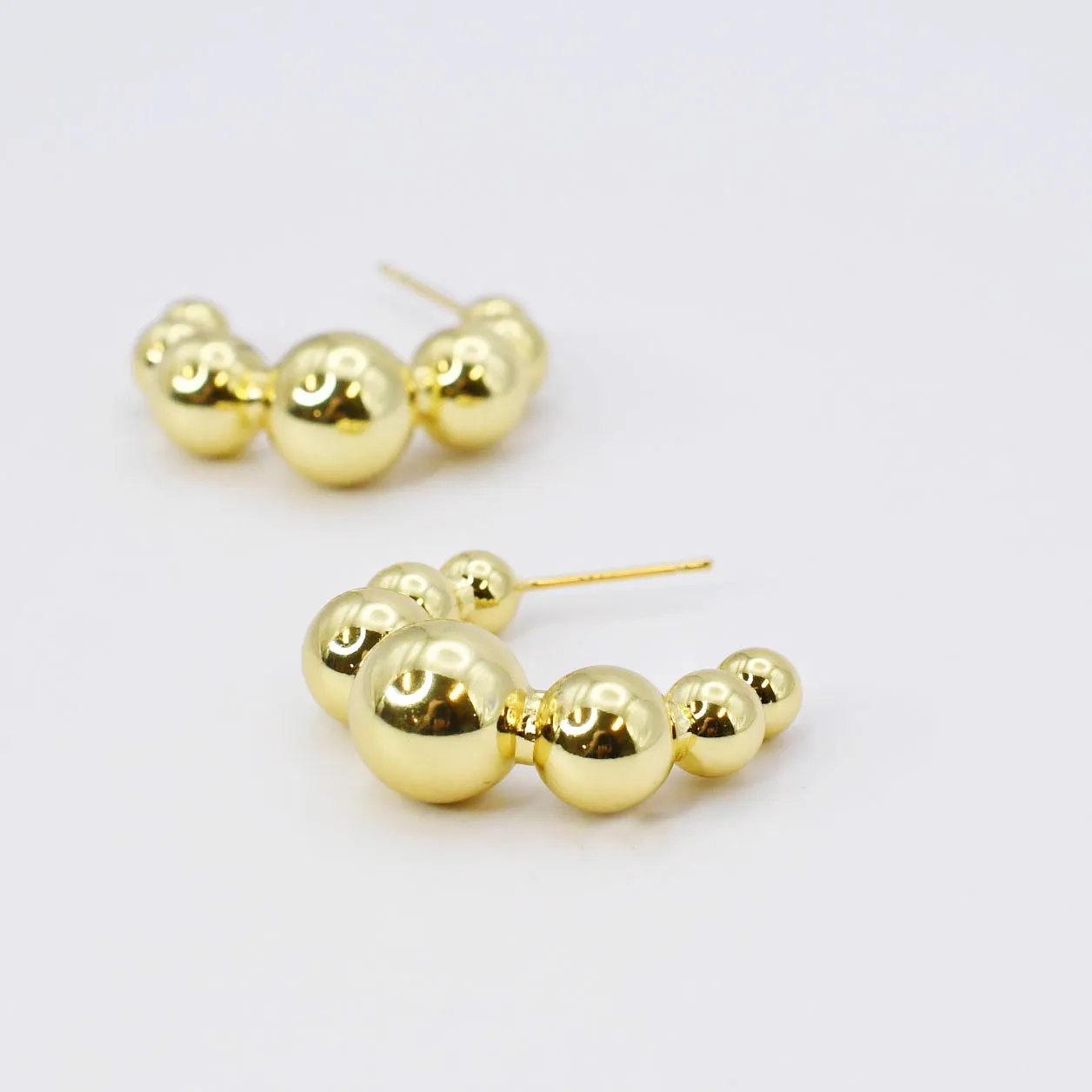 Bubble Hoop Earring Gold sold by Buddy Love