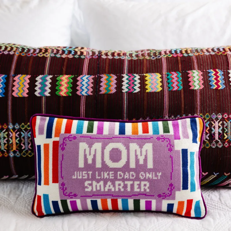 Mom Rules Needlepoint Pillow sold by Buddy Love