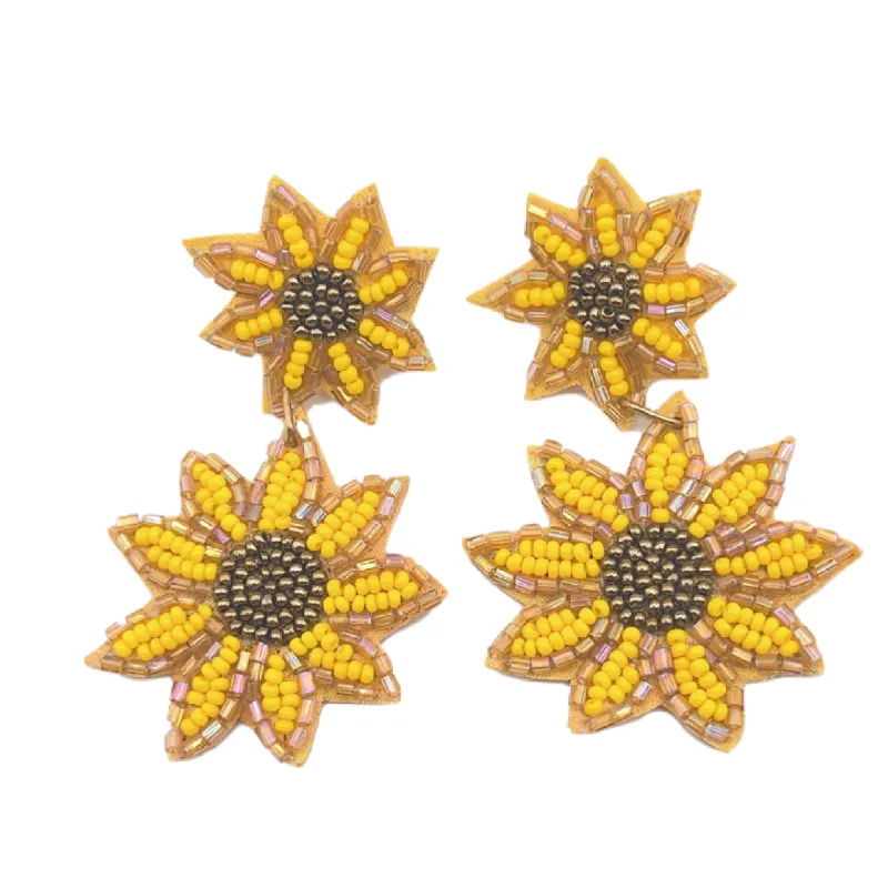 Sunflower Gold Drop Earrings sold by Buddy Love