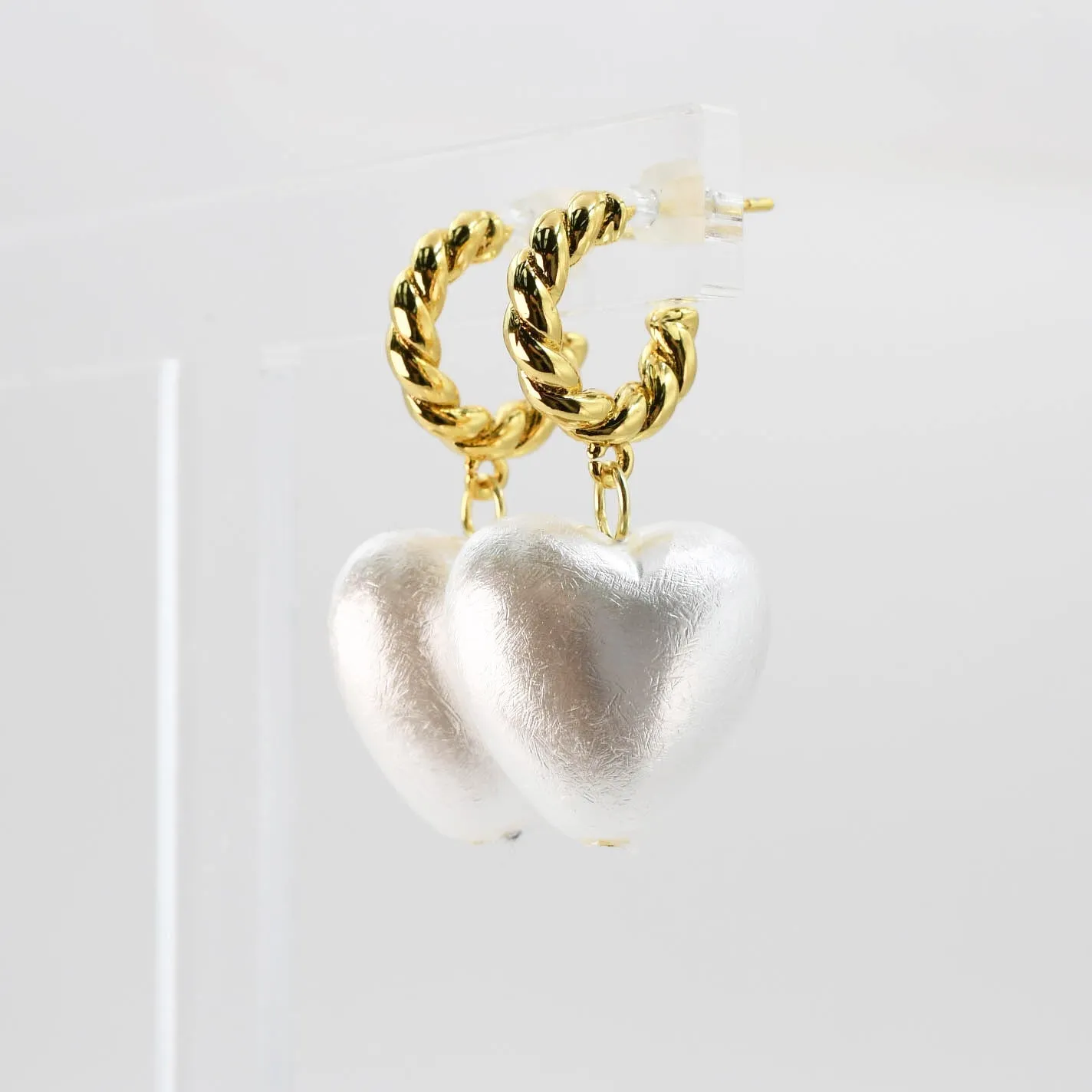 Darling Pearl Gold Earrings sold by Buddy Love product image thumbnail 2