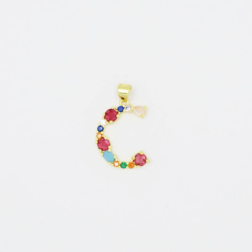 Multi Gem Initial Charm sold by Buddy Love product image thumbnail 4