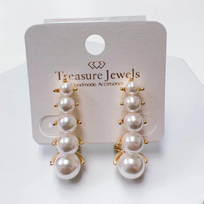 Pearl Crawler Earrings made by Buddy Love