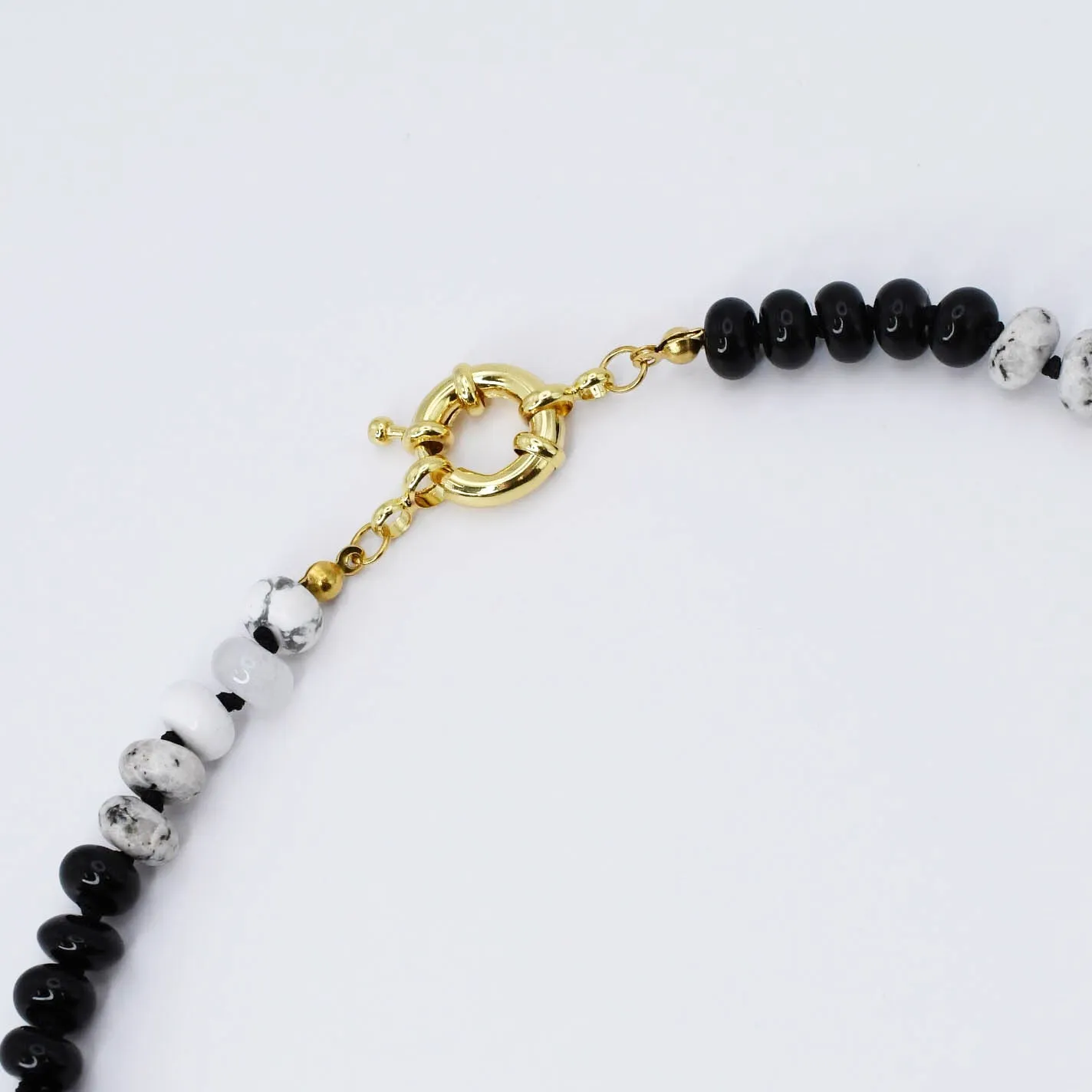 Brooke Black and White Gemstone Necklace sold by Buddy Love product image thumbnail 3