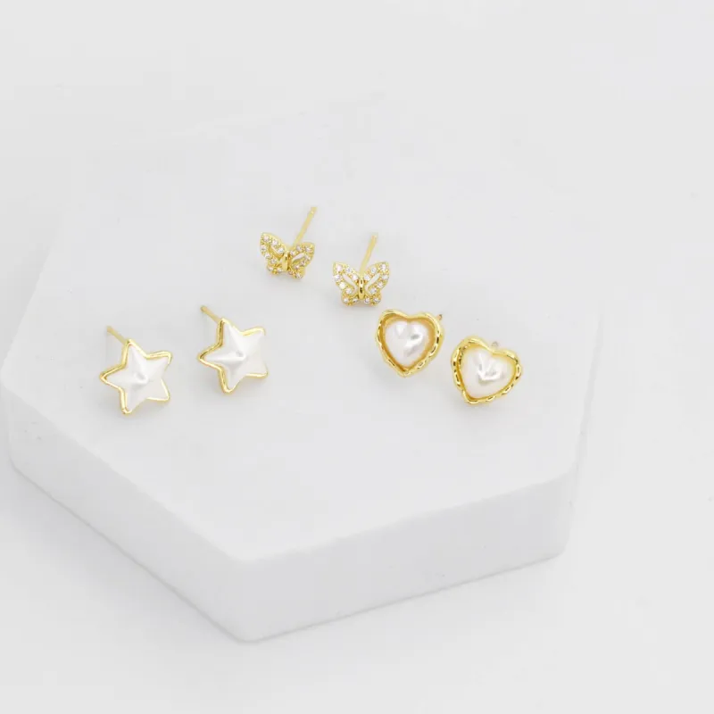 Cutie Stud Set Earrings sold by Buddy Love