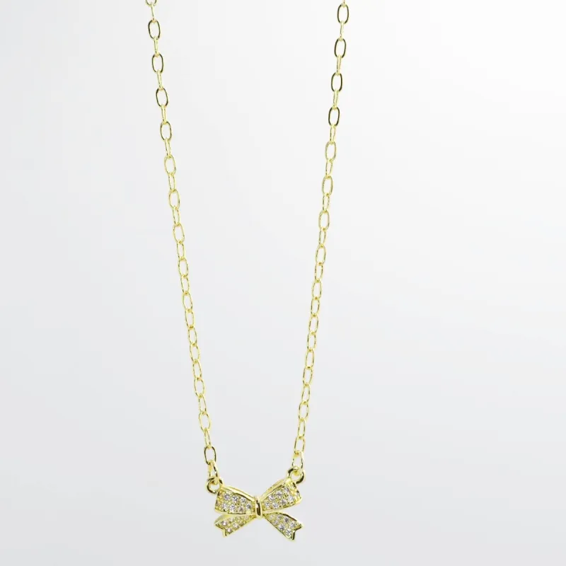Sweet Bow Gold Necklace sold by Buddy Love