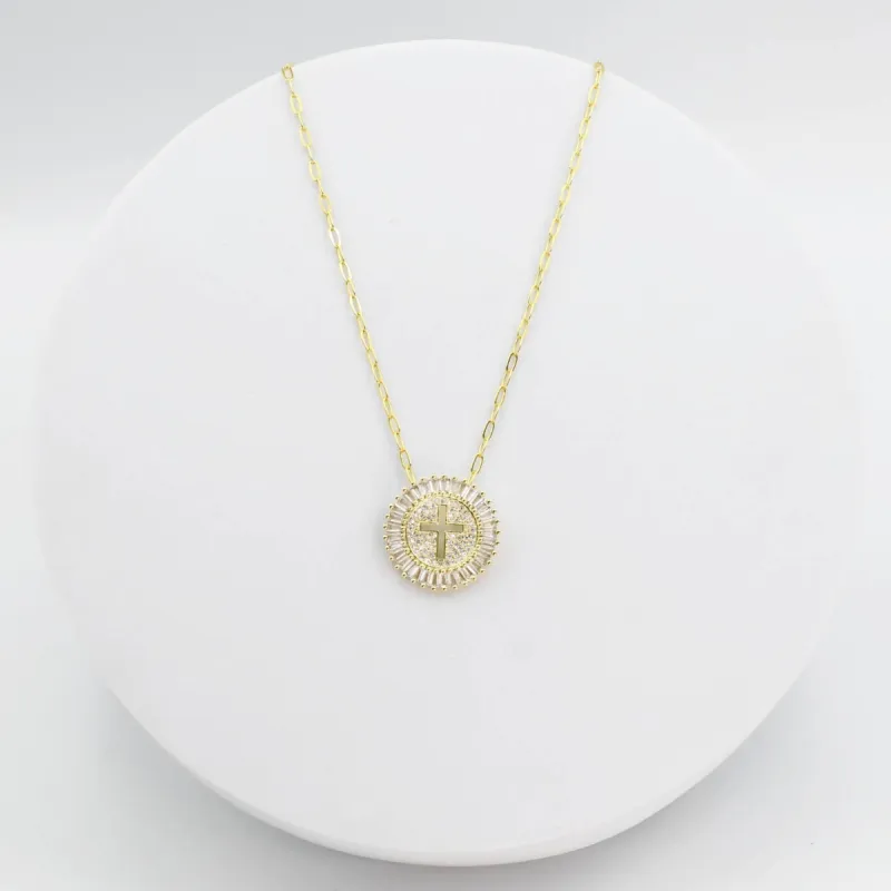 Grace cross Gold Necklace sold by Buddy Love