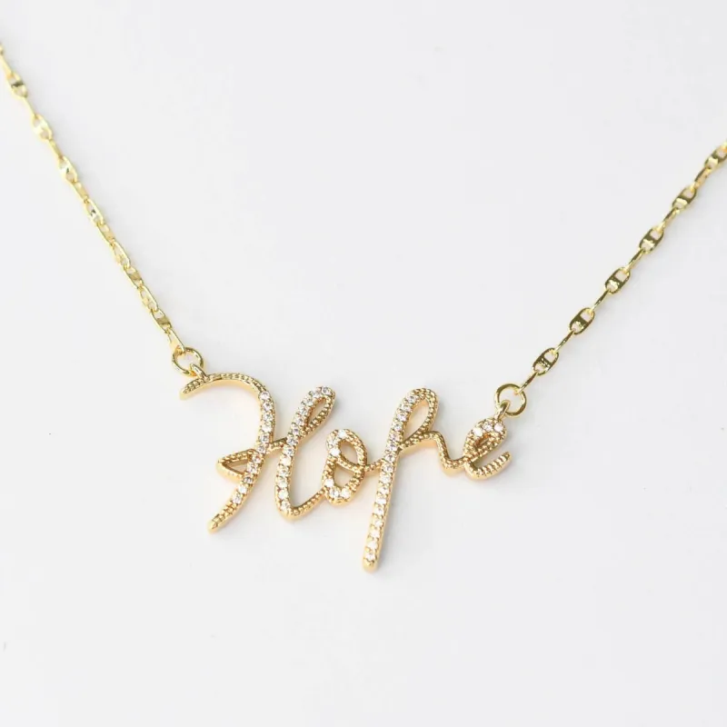 Hope Gold Necklace sold by Buddy Love