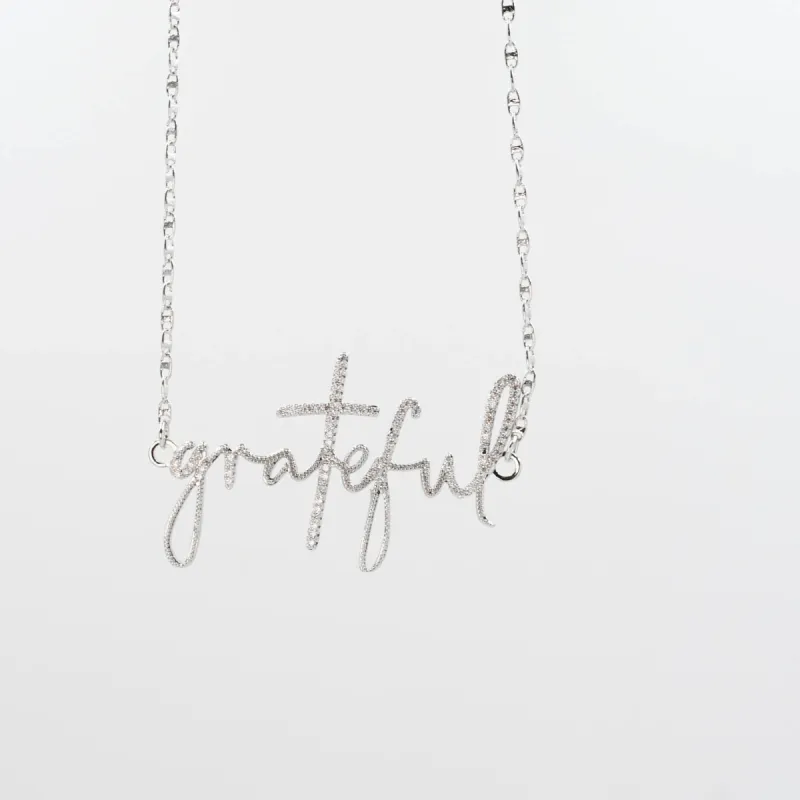 Grateful Silver Necklace sold by Buddy Love