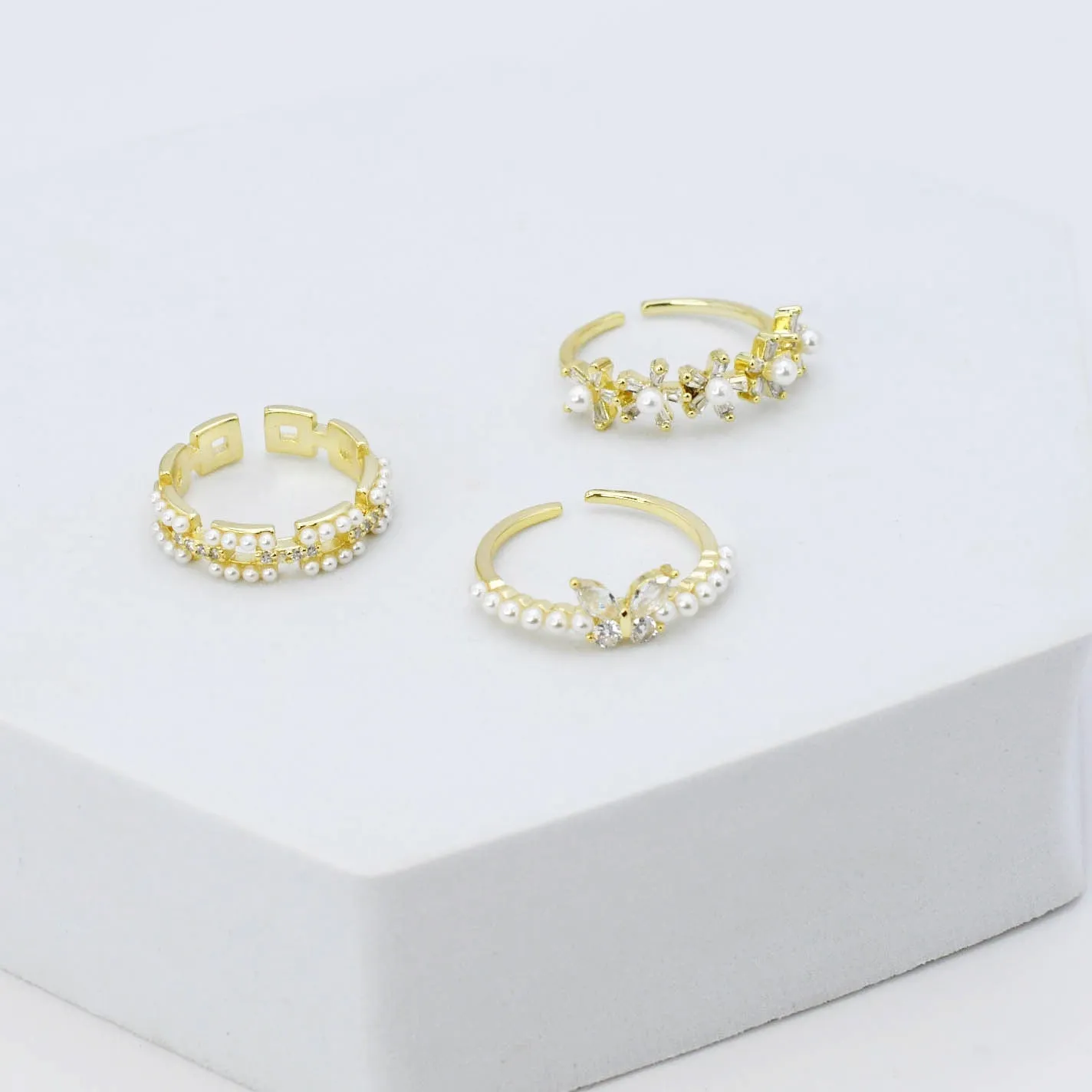 Harmony Pearl Ring Set sold by Buddy Love product image thumbnail 2