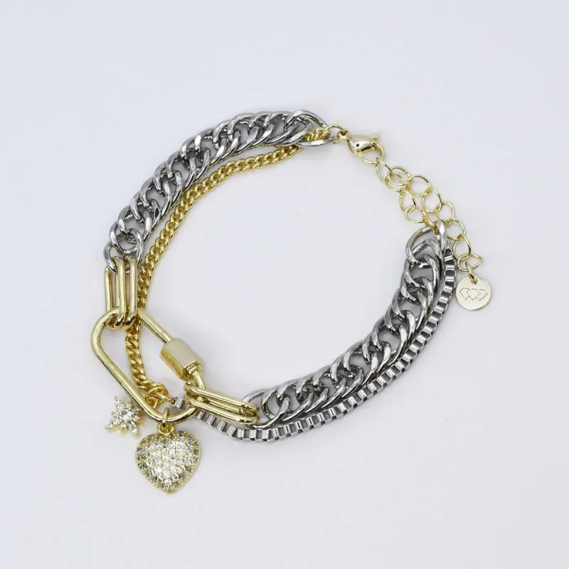 Hearts and Stars Glow Bracelet sold by Buddy Love