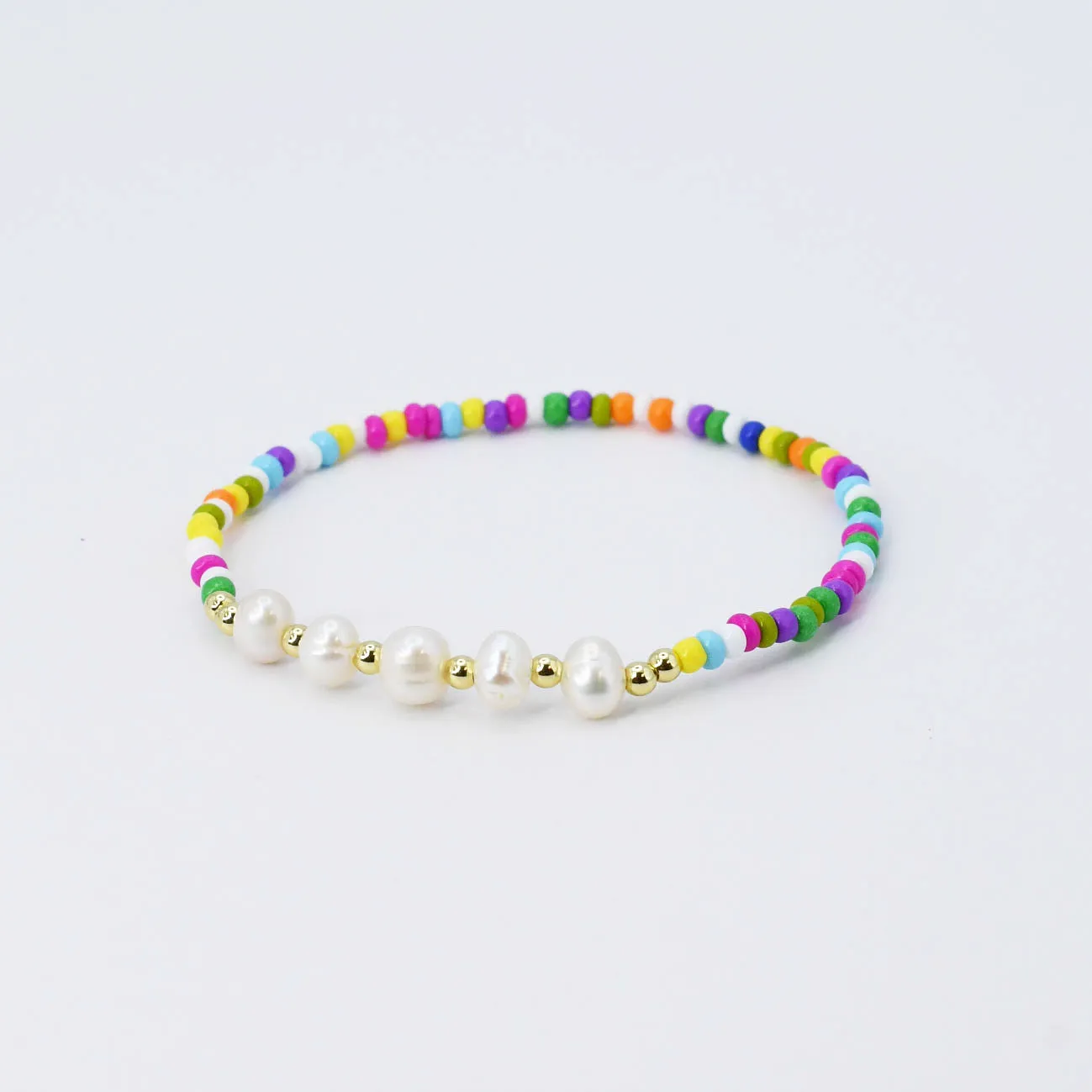 Joyful Heart Beaded Bracelet with Pearls sold by Buddy Love
