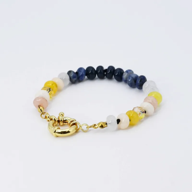 Brooke Bracelet Navy and Gold sold by Buddy Love