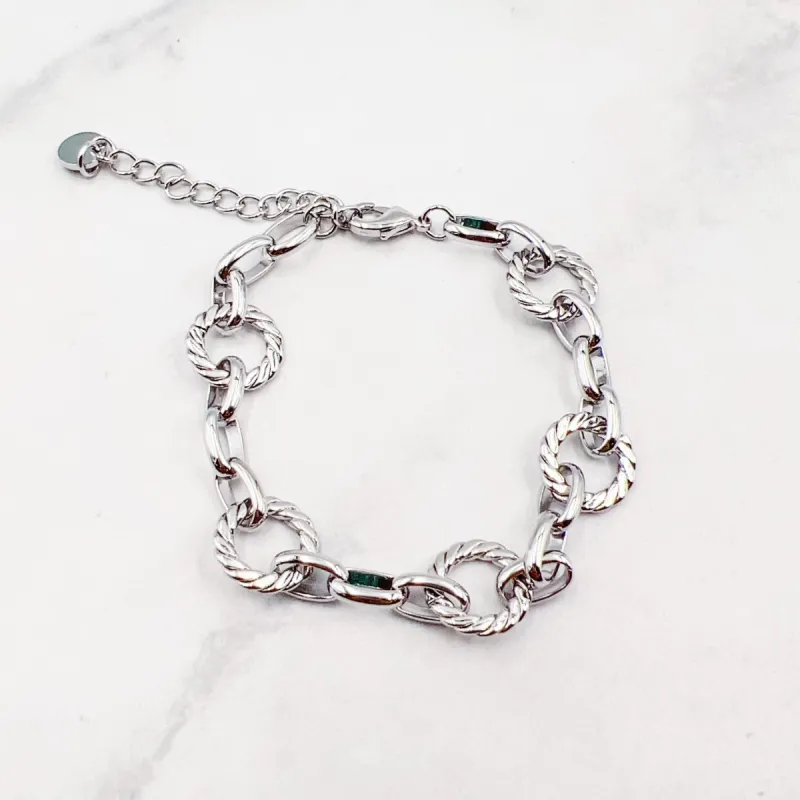 Circle Chain Bracelet Silver sold by Buddy Love