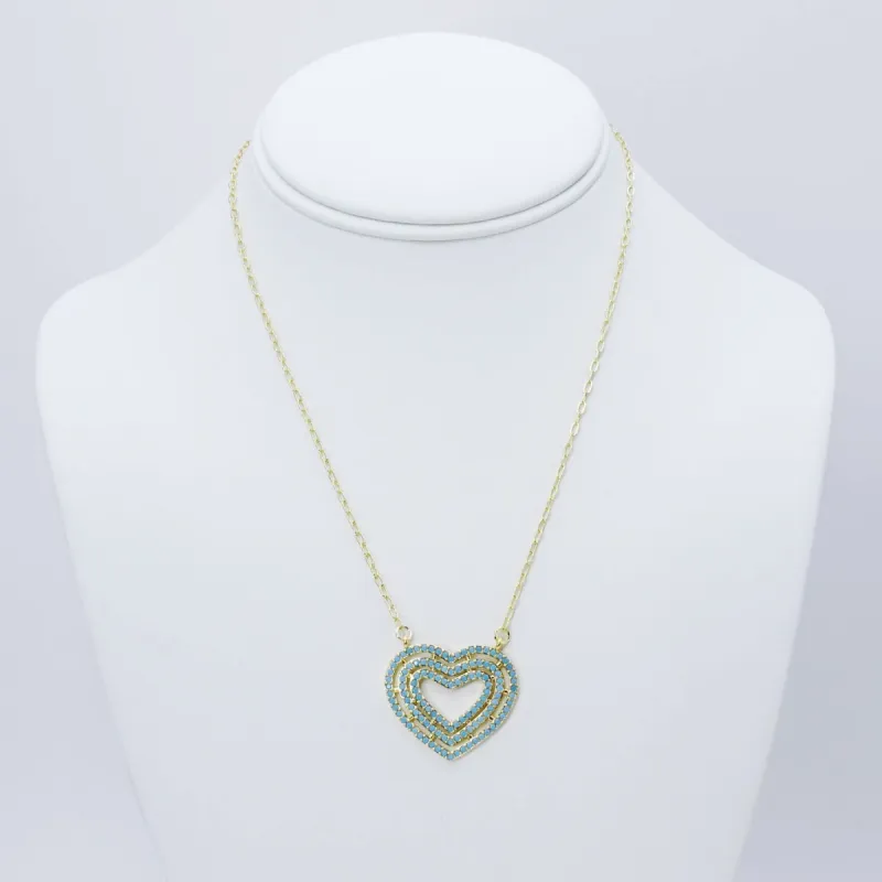Pure Love Crystal Turquoise Necklace sold by Buddy Love