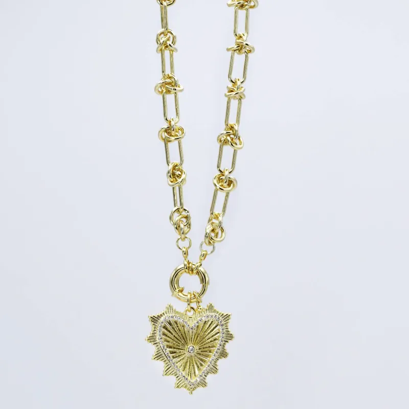 Spike Heart Necklace sold by Buddy Love