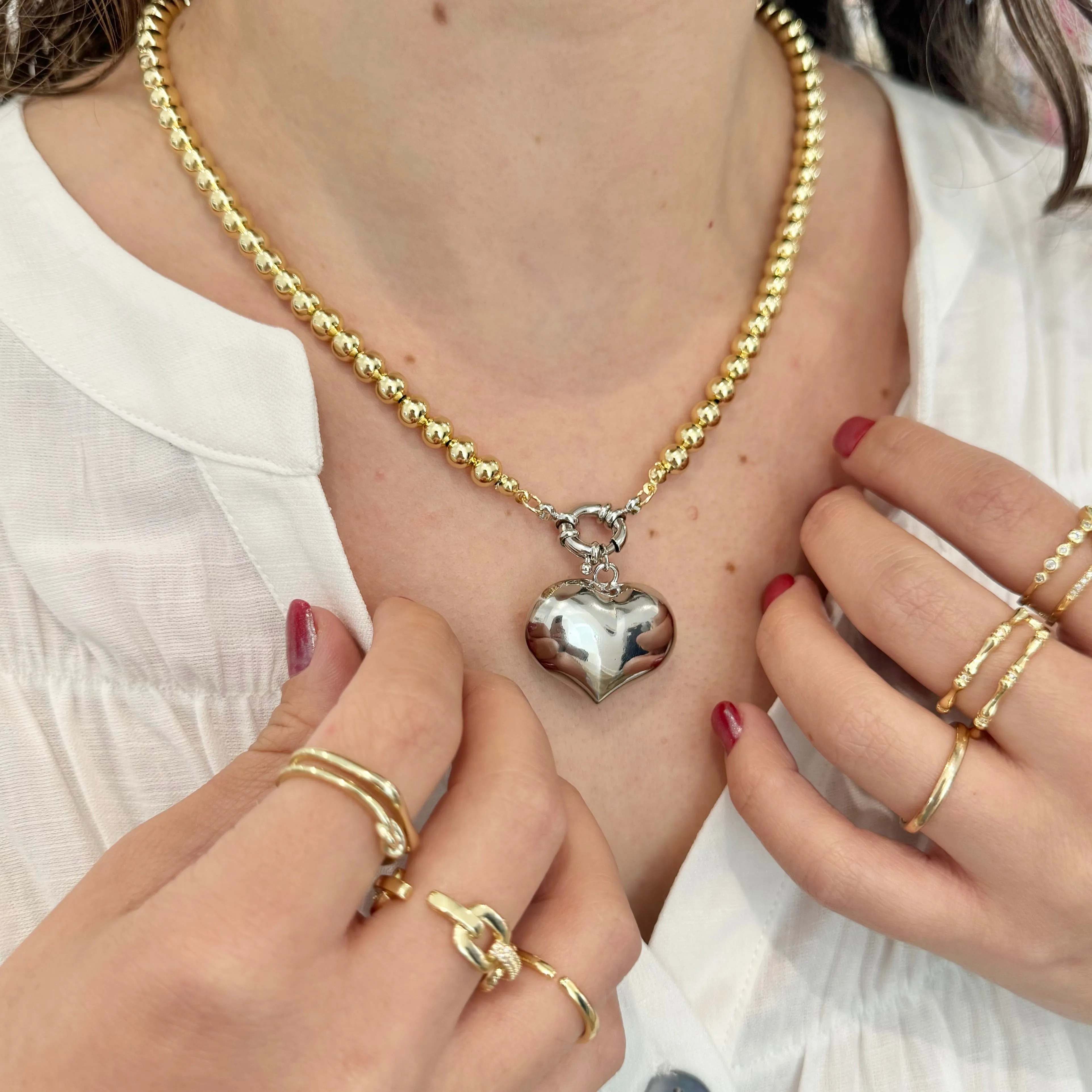 Luxe Love Gold/Silver Necklace sold by Buddy Love product image thumbnail 2