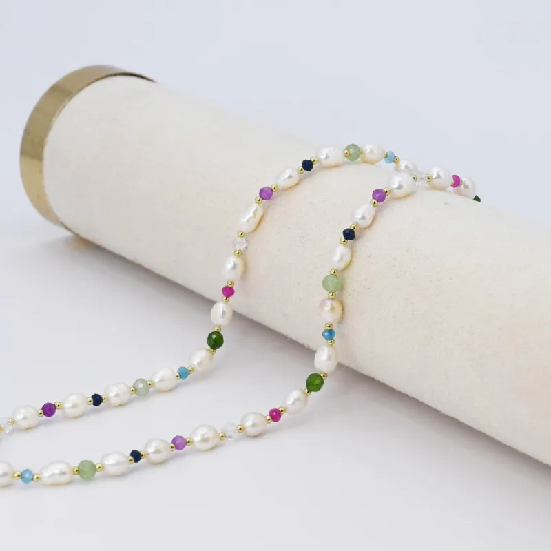 Pearl Girl Gemstone Necklace sold by Buddy Love