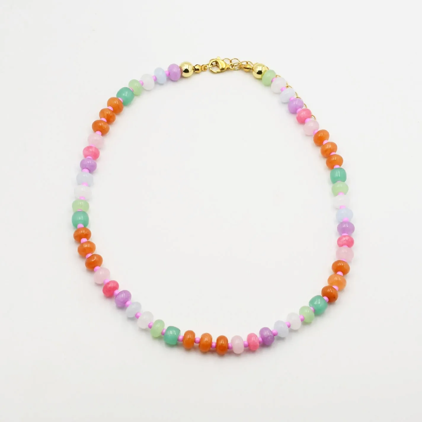 Pastel Gemstone Necklace sold by Buddy Love product image thumbnail 2