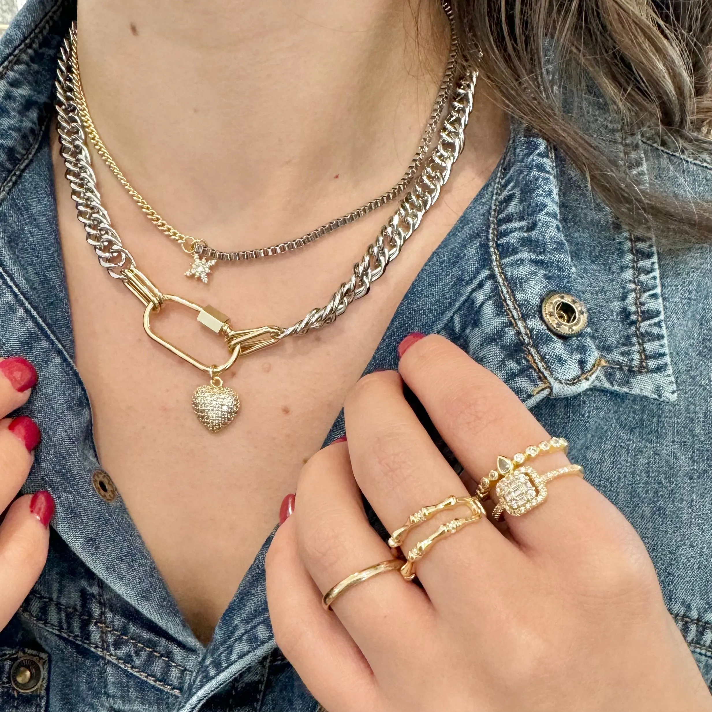 Hearts and Stars Glow Necklace sold by Buddy Love product image thumbnail 2