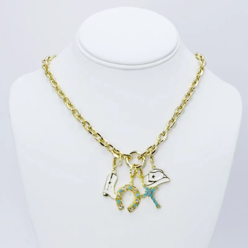 Girlie Rodeo Charm Necklace sold by Buddy Love