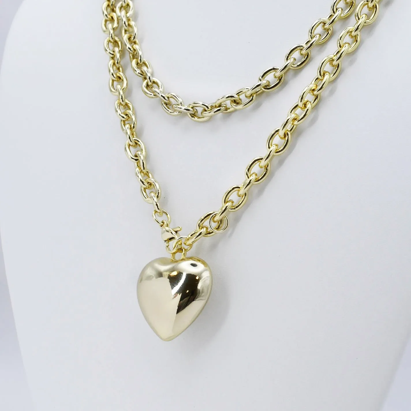 Infinity Heart Chain Gold Necklace sold by Buddy Love product image thumbnail 2