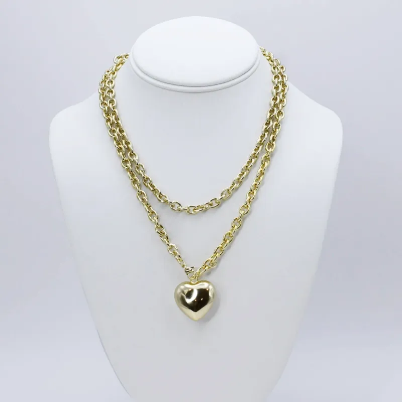 Infinity Heart Chain Gold Necklace sold by Buddy Love